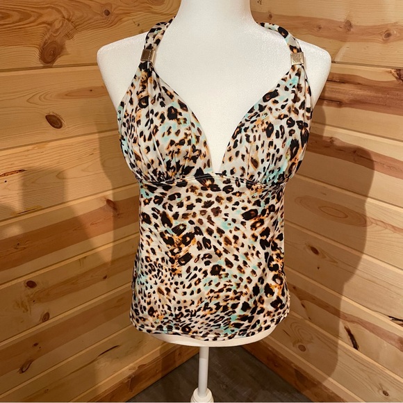 Victoria's Secret Leopard Print Tankini Top and Bikini Bottom - Picture 1 of 9